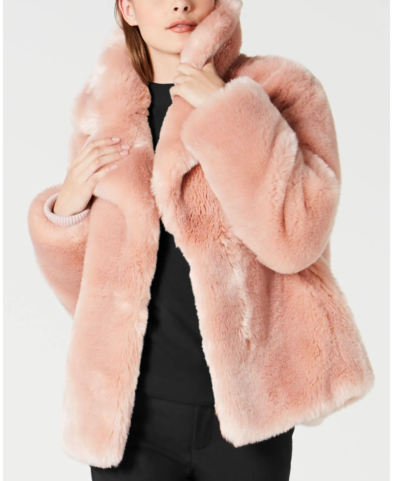 Vince Camuto Cropped Faux-Fur Coat