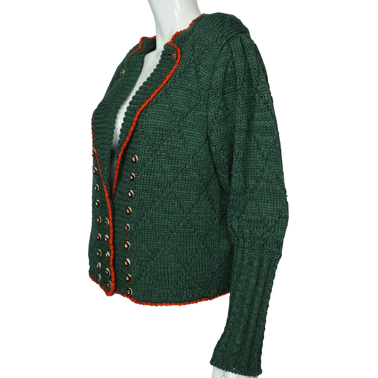 Vintage Austrian Sweater Trachten Traditional Style Hand Knit Ladies Size L