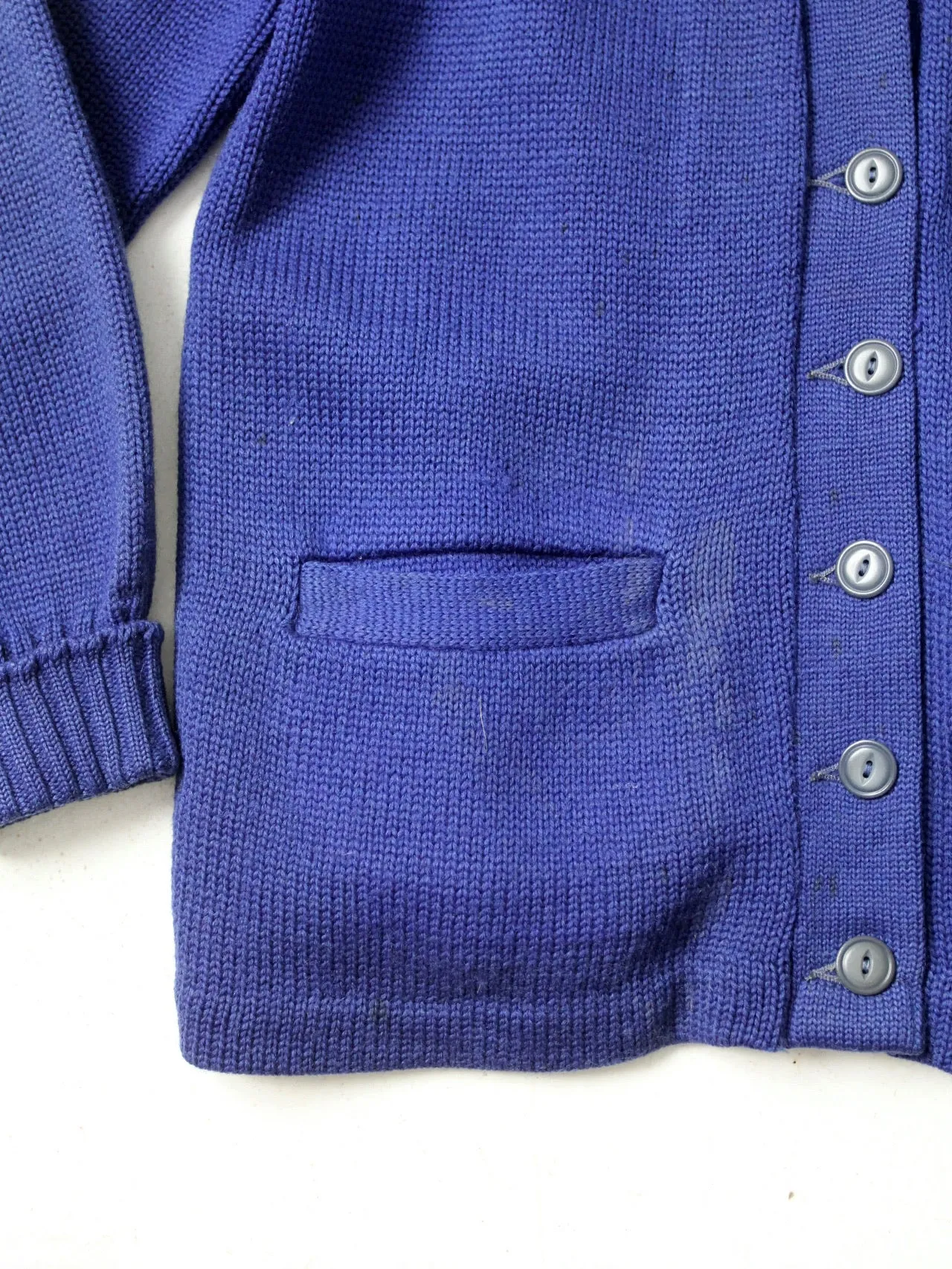 vintage blue cardigan sweater