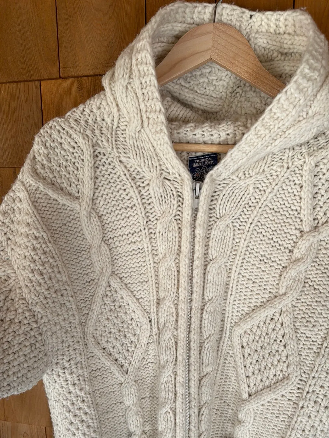 Vintage Wool Fisherman's Cardigan Sweater