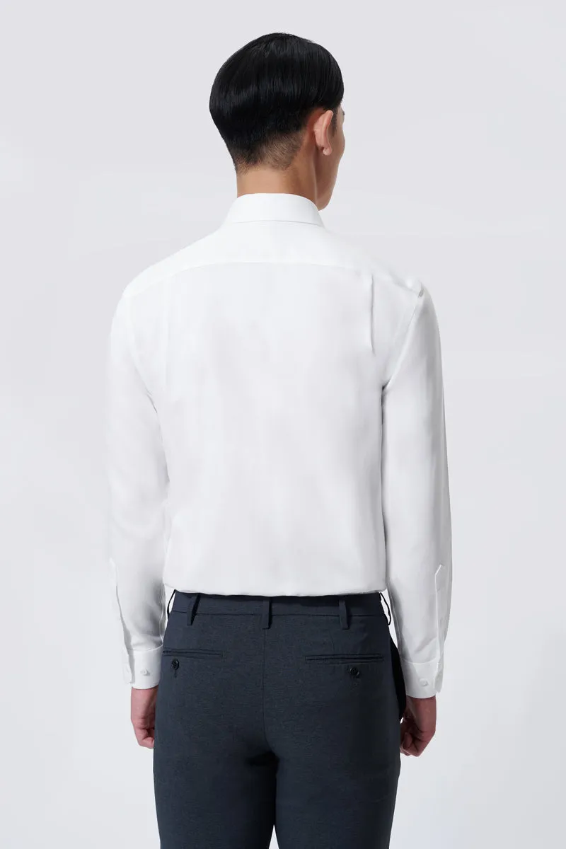 VISDRY™ Dobby Dress Shirt | White WH001Z