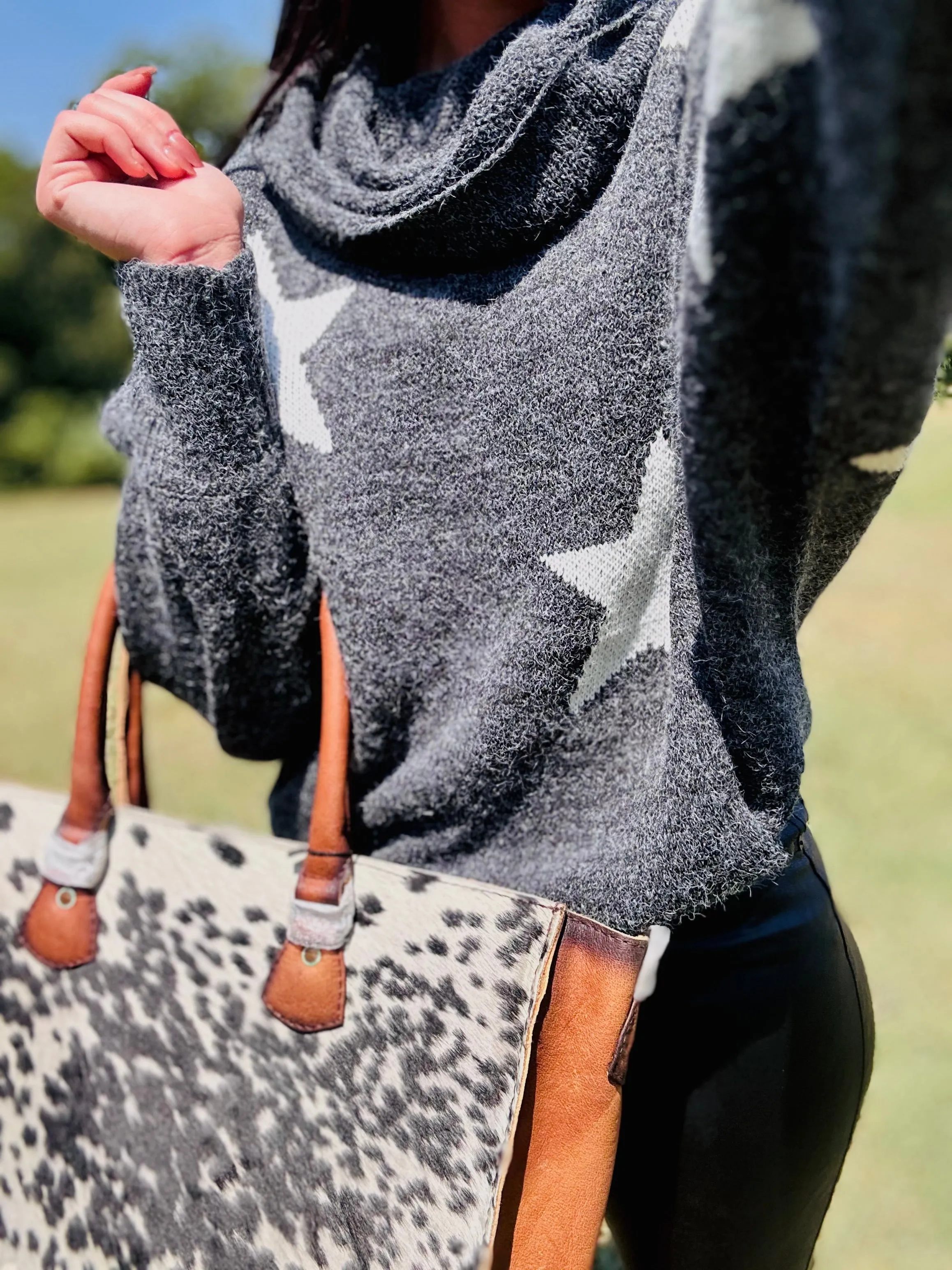 When Stars Align Sweater - Charcoal