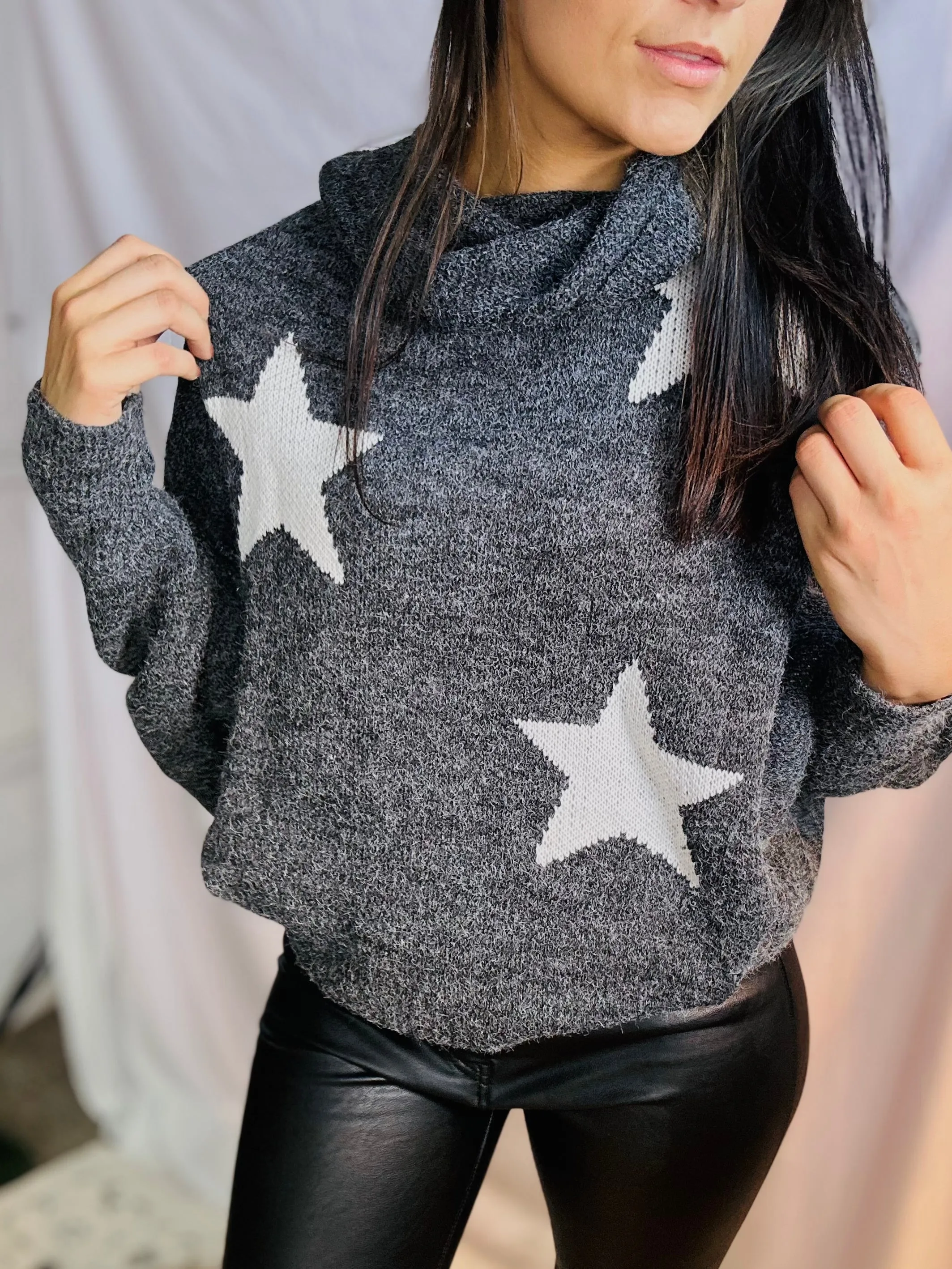 When Stars Align Sweater - Charcoal