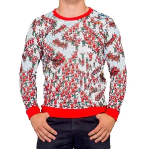 Where is Waldo Santa Sleds Long Sleeve Sweater