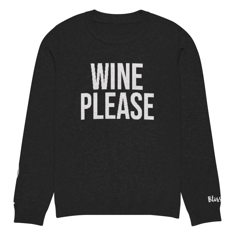 Wine Please Personalized Knit Sweater