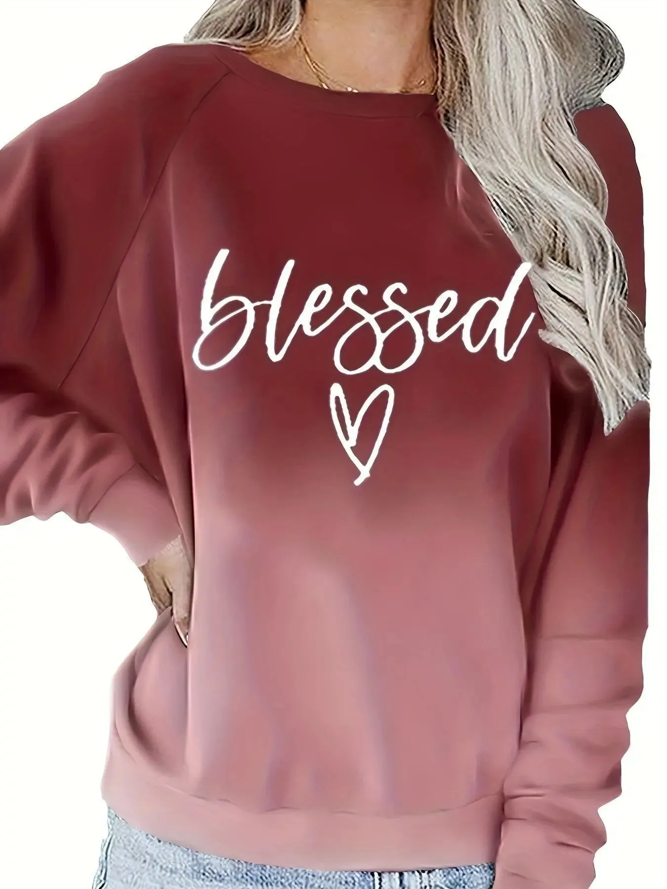 Women's Fashion Letter Print Sweatshirt