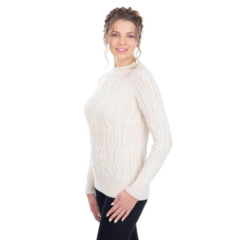 Women's Lambswool Crew Neck Irish Sweater