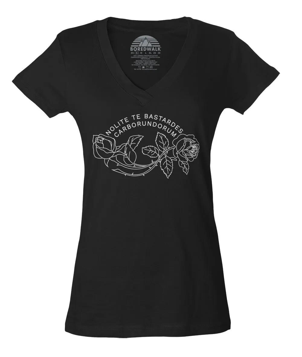 Women's Nolite Te Bastardes Carborundorum Vneck T-Shirt