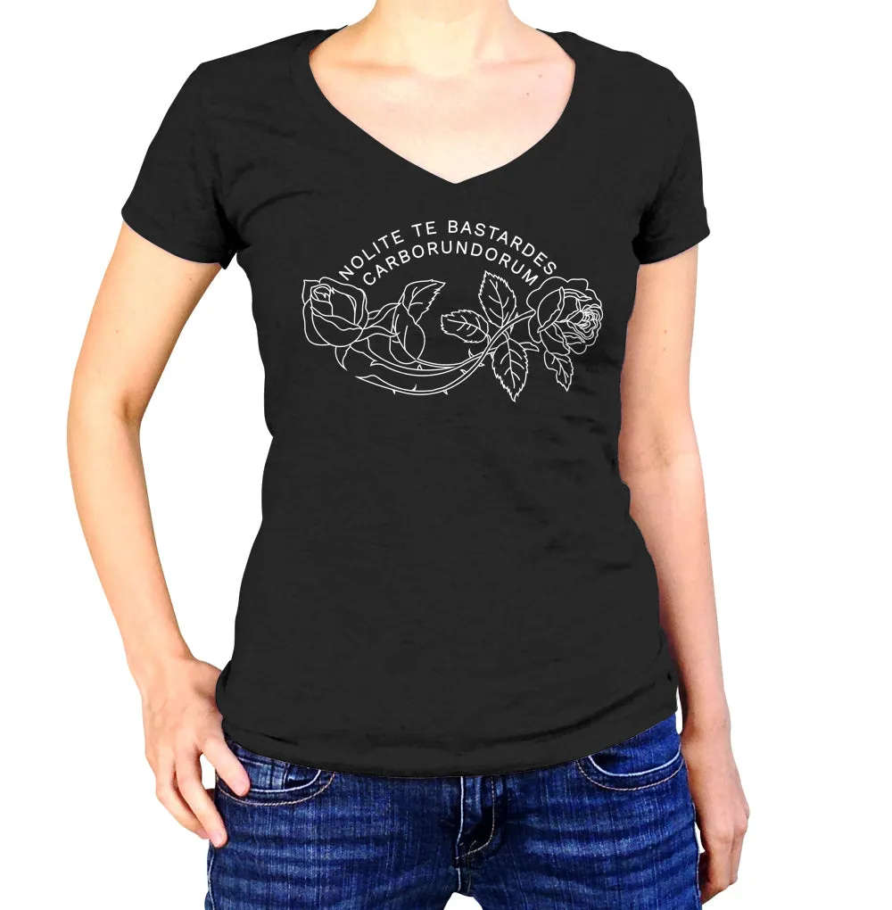 Women's Nolite Te Bastardes Carborundorum Vneck T-Shirt