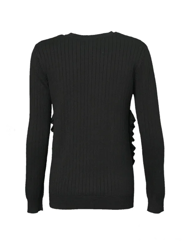 Women's Ruffles Knitted Sweater