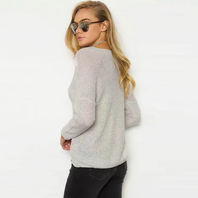 Wrap Pullover V-Neck Sweater