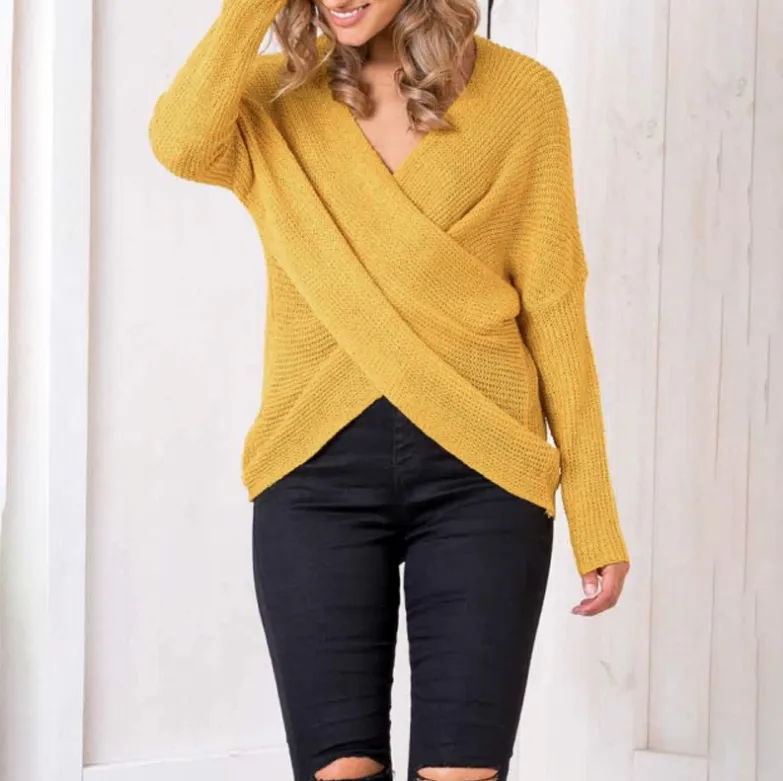 Wrap Pullover V-Neck Sweater