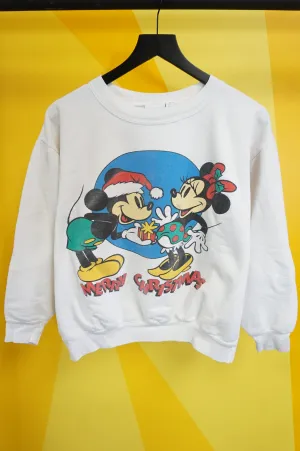 (XL) Vtg Mickey & Minnie Christmas Crewneck