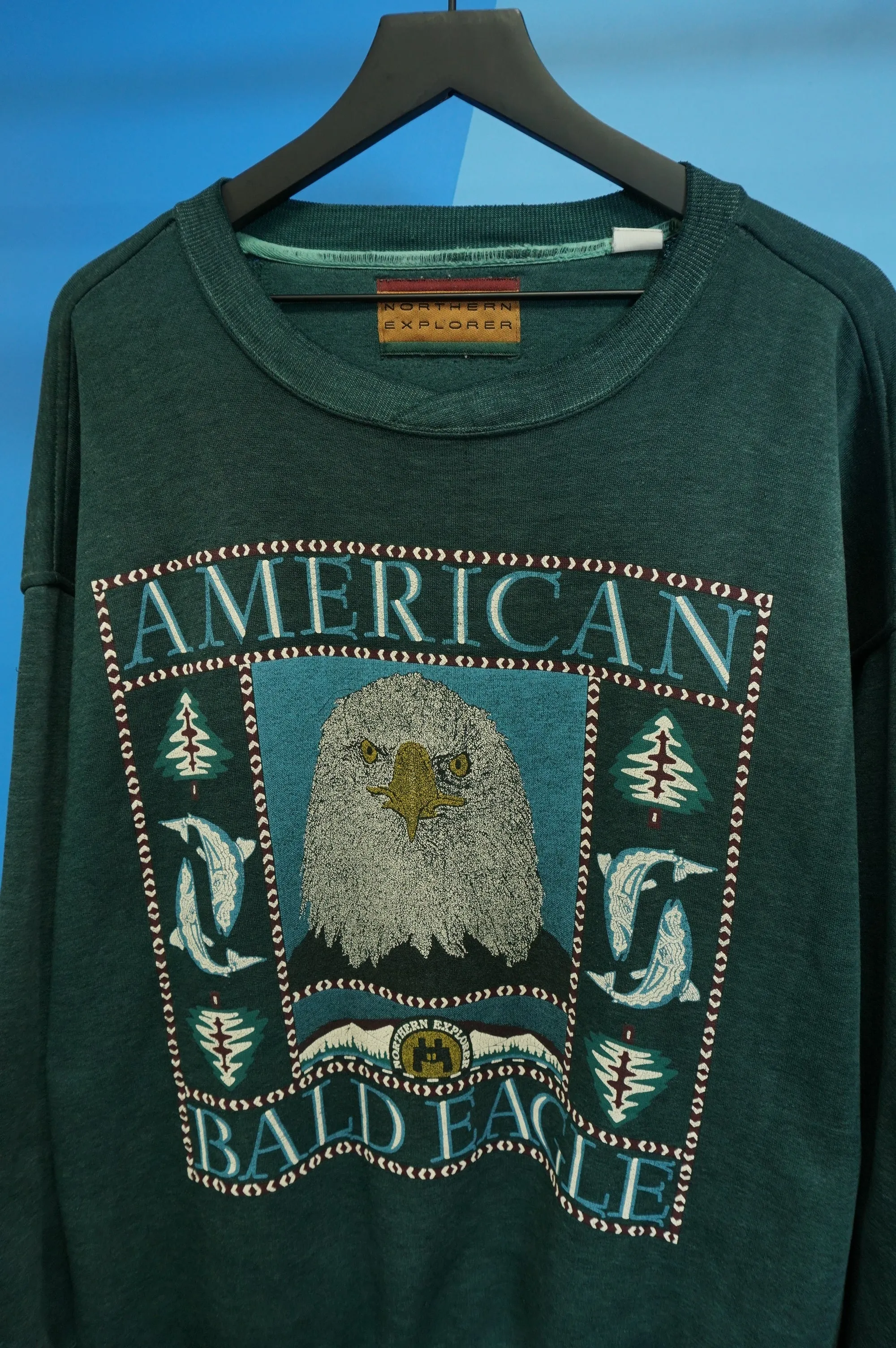 (XXL) Vtg American Bald Eagle Crewneck