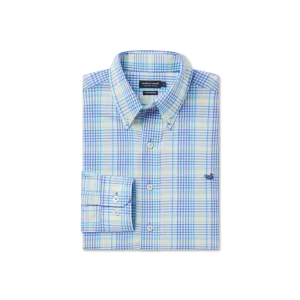 Youth Shores Windowpane Performance Dress Shirt