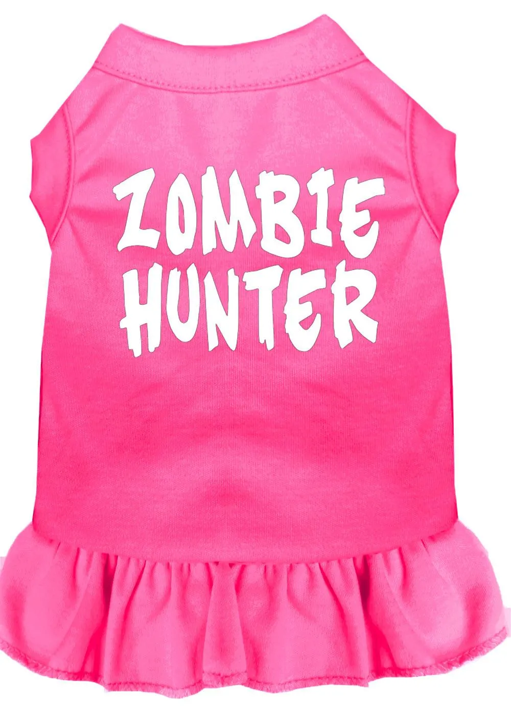 Zombie Hunter Screen Print Dress Bright Pink Xxxl (20)